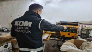 İzmirde kaçak sigara imalathanelerine şok baskın