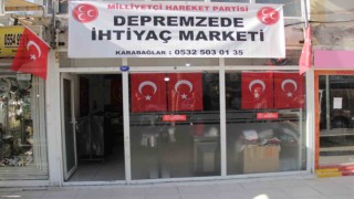 İzmirde MHPden depremzedelere dayanışma marketi