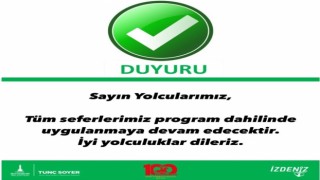 İzmirde vapur seferleri normale döndü