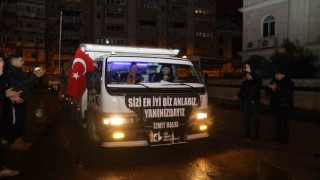 İzmit Belediyesinin 42nci yardım aracı yola çıktı