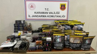 Karamanda jandarmadan kaçak tütün ve alkol operasyonu