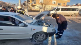 Karamanda otomobil yangını
