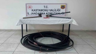 Kastamonuda kablo çalan üç hırsız, tutuklandı