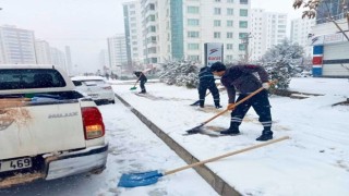 Kayapınar Belediyesi karla mücadele başlattı