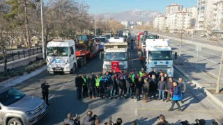 Kayseride belediyelerin deprem bölgesine yardımları sürüyor