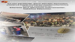 Kerem Aktürkoğlundan madencilere teşekkür