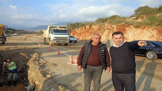 Kestelde yeni yolda çalışmalar aralıksız devam ediyor