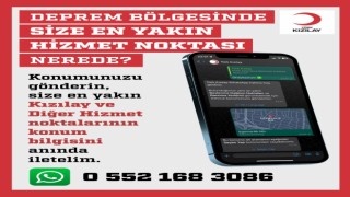 Kızılaydan “Deprem Bölgesinde En Yakın Kızılay Hizmet Noktası Nerede” uygulaması