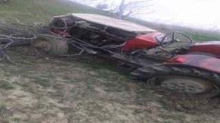Kontrolden çıkan traktör devrildi: 1 ölü
