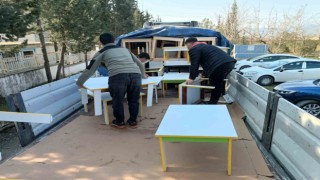 Köyceğizde üretilen masa ve tabureler yola çıktı
