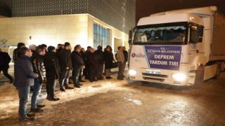 Kütahya Belediyesi tarafından toplanan yardım malzemeleri yola çıktı