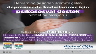 Marmariste depremzede kadınlara psikolojik destek