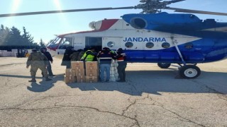 Mehmetçik 532 köye helikopter ile yardım malzemesi ulaştırıldı