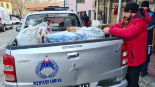 Menteşe Belediyesi deprem yardımlarını adreslerinden alıyor
