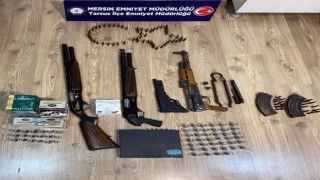 Mersinde 3 adet ruhsatsız silah ele geçirildi
