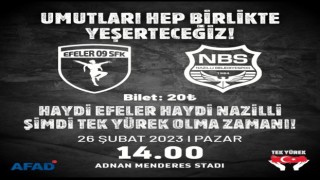 Nazilli Belediyespor ve Efeler 09 SFK depremzedeler için karşılaşacak