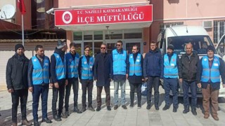 Nazilli İlçe Müftülüğüden 12 din görevlisi Kahramanmaraşa gitti