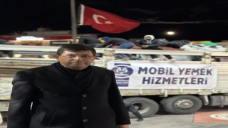 Nazilli mobil yemek hizmetleri tırı bölgeye ulaşıyor