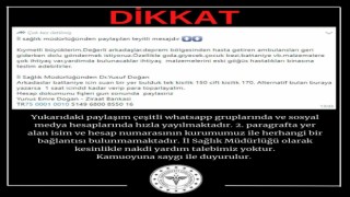 Sahte yardım IBANlarına dikkat