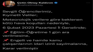 Sakaryada okullar tatil edildi