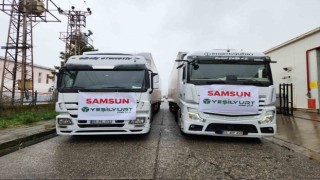 Samsundan afet bölgesine 4 tır battaniye ve gıda yardımı