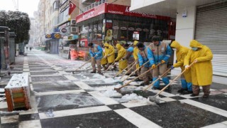 Şanlıurfada ekiplerin kar mesaisi başladı