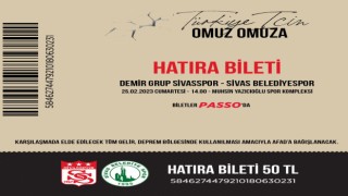 Sivasspor - Sivas Belediyespor maçının hatıra biletleri satışa çıktı