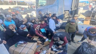 Söğütten deprem bölgesine gönderilen yardımlar dağıtıldı