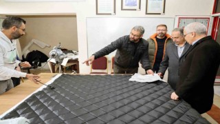 Talastan depremzedelere uyku tulumu