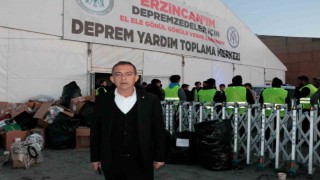 Tanoğlu deprem yardım malzemesi toplama merkezini ziyaret etti