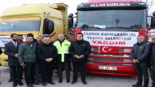 Taşovadan deprem bölgesine yardım