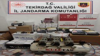Tekirdağda kaçak 176 bin 250 adet makaron ve 240 kilo tütün ele geçirildi