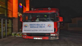 TOBBdan deprem bölgelerine 146 tır yardım malzemesi