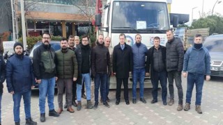 Turgutludan depremzedelere sıcak yemek dağıtımı için araçlar yola çıktı