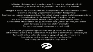 Turkcellden deprem bölgesindeki faturaların tahsilatı ile ilgili açıklama