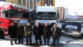 Tuşba Belediyesinin yardım tırları deprem bölgesine ulaştı