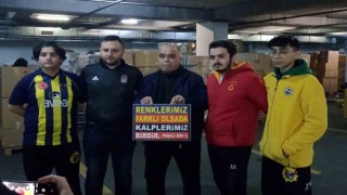 Üç büyük takımın taraftarı yardım çalışmalarını beraber yürütüyor