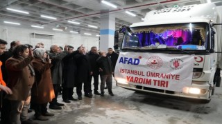 Ümraniyeden 3 tır yardım malzemesi deprem bölgesine doğru yola çıktı