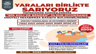 Umutelinden deprem bölgesi için gıda kolisi kampanyası