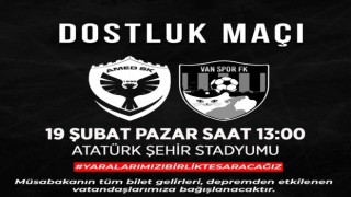 Vanspordan depremzedeler için dostluk maçı