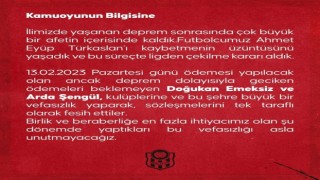Yeni Malatyaspor: “Bu vefasızlığı asla unutmayacağız”