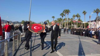 18 Mart Şehitler Günü programı Marmariste çelenk sunma töreni ile başladı
