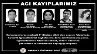 Amasya Üniversitesi depremde 5 öğrencisini kaybetti