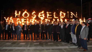 Amasyalılar Ramazanı mahya yakarak karşıladı