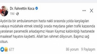 Bakan Kocadan başsağlığı mesajı