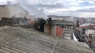 Bandırmada baca yangını mahalleliyi korkuttu