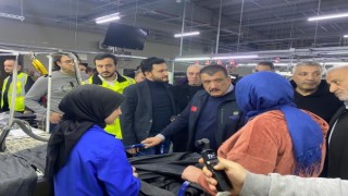 Başkan Gürkan, üretime başlayan fabrikaları ziyaret etti