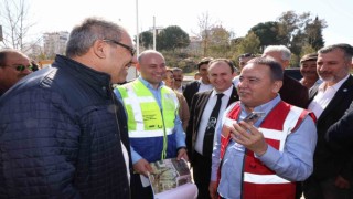 Başkan Muhittin Böcek Serikte çalışmaları yerinde inceleyip bilgi aldı