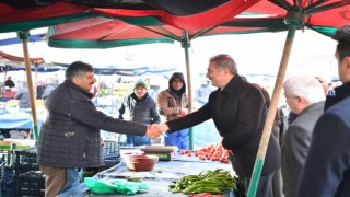 Başkan Murat Köseden pazar esnafına Ramazan ziyareti