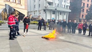 Bigada Kaymakamlık personeline yangın eğitimi verildi